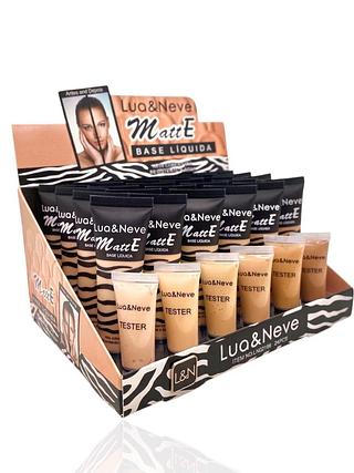 Base Liquida Matte cor 01 a 06 (30ml)/ Lua e neve (24pçs)- Alta cobertura e Resistente a Água