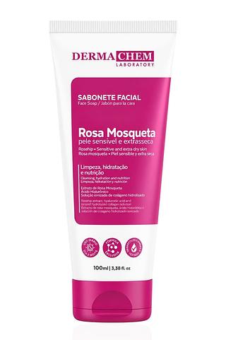 DERMA CHEM SABONETE FACIAL ROSA MOSQUETA 100ML