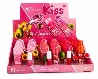 beijo de neve frut lip gloss 24pcs