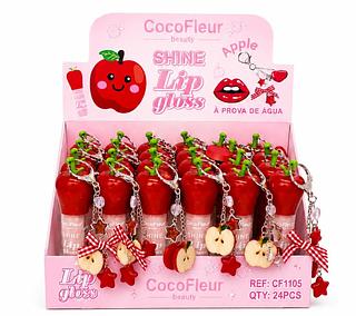 COCOFLEUR beautySHINE LIP GLOSS APPLE 24PCS