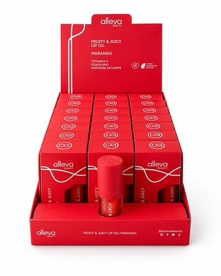 ALLEVA BEAUTY LIP OIL MORANGO 24PCS