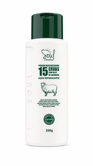 soul COSMÉTICOS POMADA MASSAGEADORA 15 ERVAS 200g