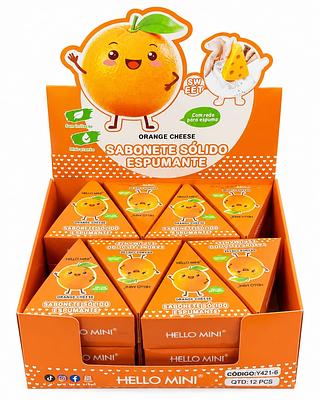 SABONETE SÓLIDO ESPUMANTE LARANJA 24PCS