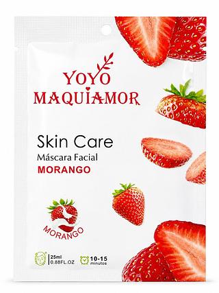 YOYO MAQUIAMOR SKIN CARE MASCARA FACIAL MORANGO 10PCS