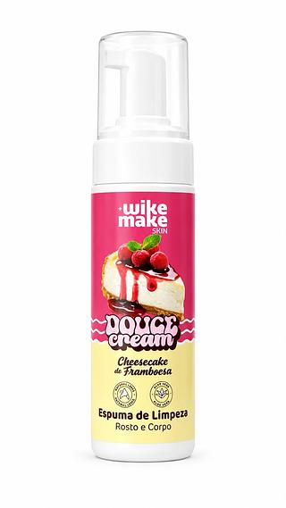 WIKE MAKE SKIN DOUCE CREAM CHEESCAKE DE FRAMBOESA ESPUMA DE LIMPEZA ROSTO E CORPO