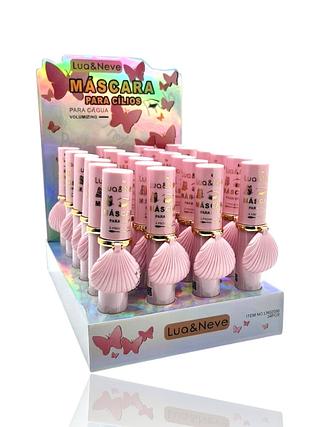 máscaras de cílios à prova d’água c/ espelho -lua e neve (24pcs)