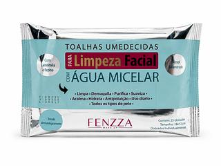 FENZZA TOALHAS UMEDECIDAS LIMPEZA FACIAL AGUA MICELAR 25UN
