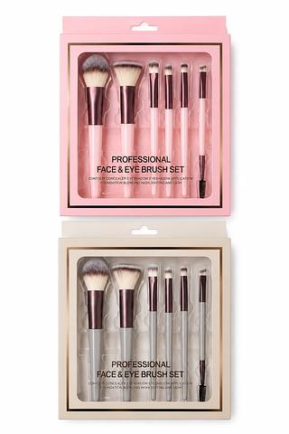 pinceis de maquiagem professional face e eye brush set 6pcs
