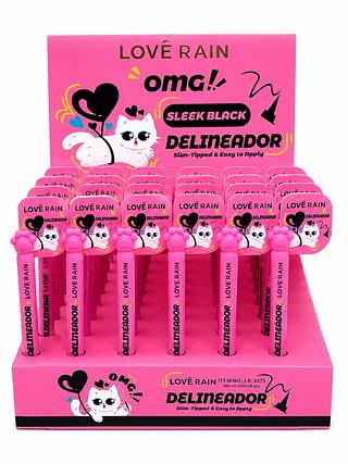 LOVE RAIN OMG DELINEADOR SLEEK BLACK 24PCS