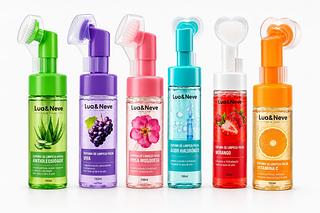 lua e neve espuma de limpeza facial 150ml