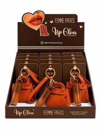 FEMME PARIS LIP GLOSS LONGA DURAÇÃO 12PCS