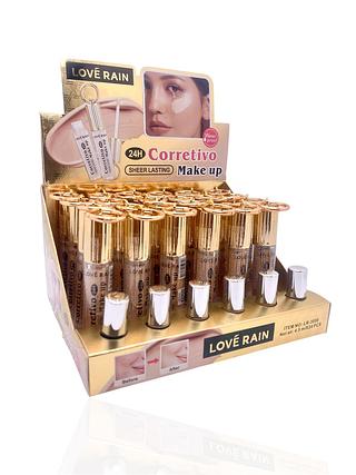 Corretivo Liquido 24h, cor 01 a 06 (4,5ml)- LOVÉ RAIN (24pçs)