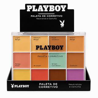 PALETA DE CORRETIVO PLAYBOY NEUTRALIZA E CAMUFLA 12 PCS