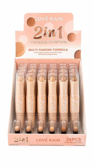LOVE RAIN 2 IN 1 CONCEALER E COUNTOUR 24PCS