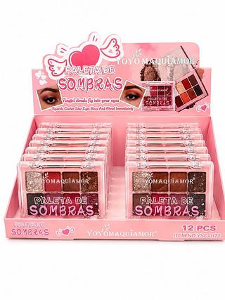 PALETA DE SOMBRAS YOYOMAQUIAMOR (12PCS)