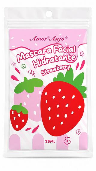 MASCARA FACIAL HIDRATANTE STRAWBERRY 25ML 5PCS
