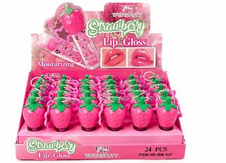 STRAUBERRY LIP GLOSS MORANGO 24PCS