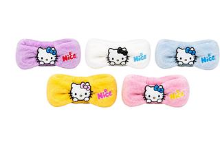 faixa de cabelo para skincare e maquiagem hello kitty