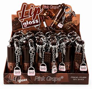 PINK GRAPE LIP GLOSS CHOCOLATE 24PCS