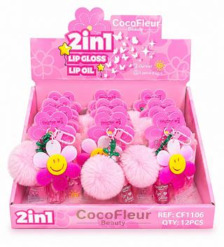 COCOFLEUR 2 IN 1 LIP GLOSS LIP OIL (12PCS)