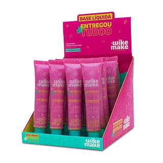 Base Liquida WikeMake cor 01 a 04 (20g)/MISS RÓSE (24pçs)- Controla a Oleosidade, Cobertura Média e Alta
