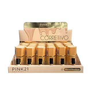 Corretivo Liquido cor 01 a 06 (8ml)- PINK21 COSMETICS (24pçs)