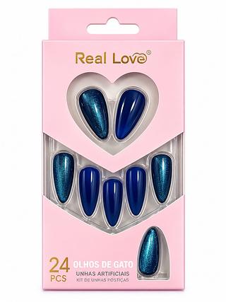unhas postiças artísticas real love 24pcs