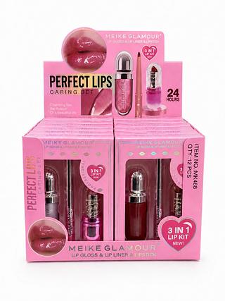 MEIKE GLAMOUR LIP GLOSS E LIP LINER E LIPSTICK 12PCS