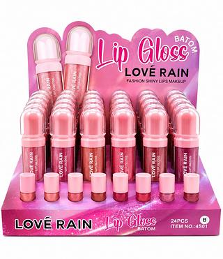 LOVE RAIN LIP GLOSS BATOM B (24PCS)
