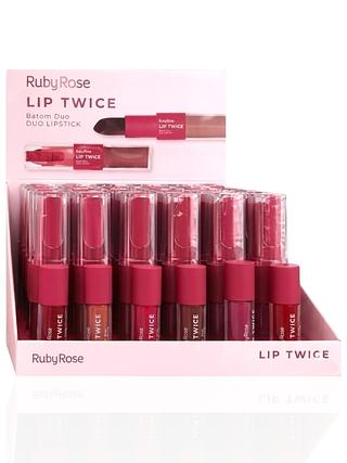 Batom Duo Lip Twice Ruby Rose (36pcs)