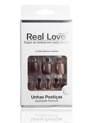 toque de beleza em cada detalhe unhas postiça contem adesivos colantes real love (24 un )