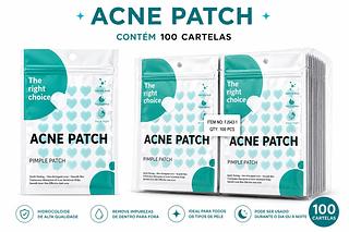 ADESIVO ACNE PATCH CORAÇAO COR AZUL 100PCS