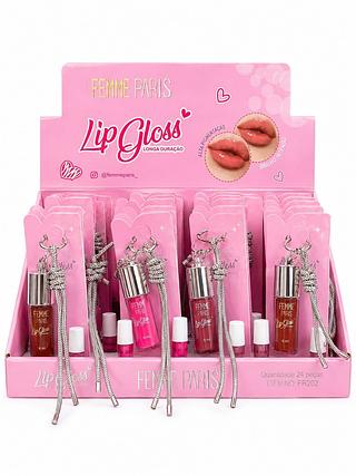 FEMME PARIS LIP GLOSS LONGA DURAÇÃO 24PCS