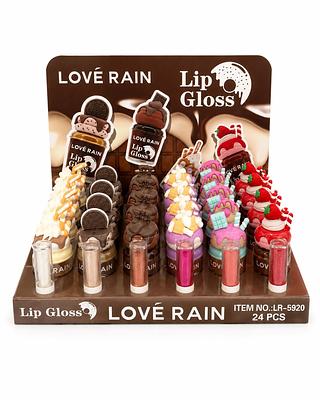 LOVE RAIN LIP GLOSS SOBREMESAS 24PCS