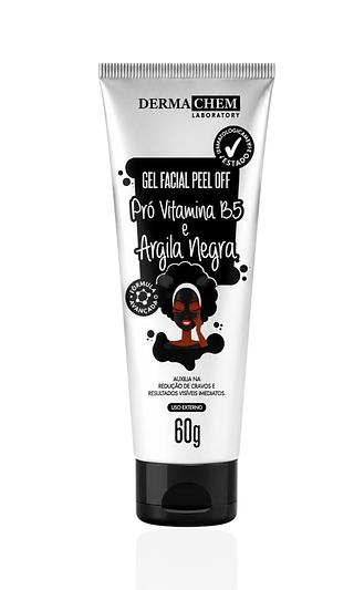 derma chem gel facial peel off argila preta 60g