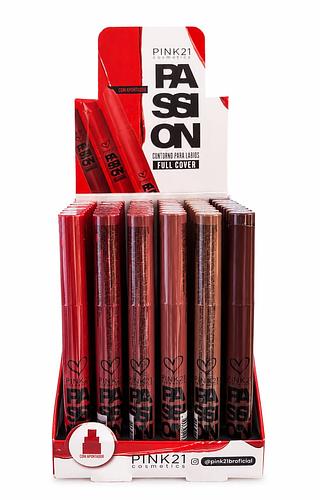 pink21 cosmetics contorno para labios full cover 48pcs