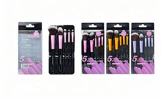 KIT Pincéis SWEET BEAUTY/kit com 5 pincéis por kit (DÚZIA) Pincel para blush,Pincel para base,Pincel para sobrancelhas,Pincel para sombra