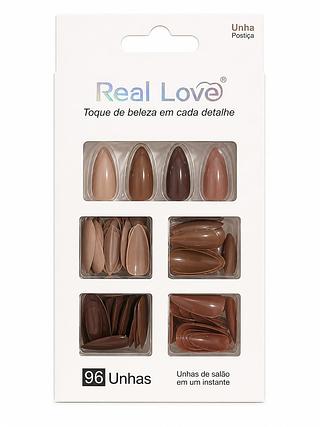 unhas postiças artísticas real love 24pcs