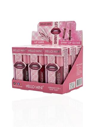 Lápis + gloss hello mini (24pç)