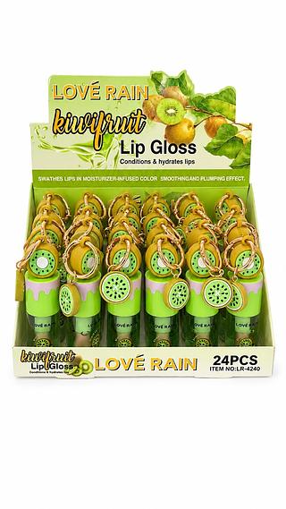 LOVE RAIN LIP GLOSS CONDITIONS E HYDRATES LIPS 24PCS