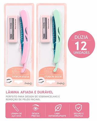 LAMINA AFIADA E SEGURA PARA DESIGN DE SOMBRACELHAS E REMOÇÃO DE PELOS FACIAIS 12PCS
