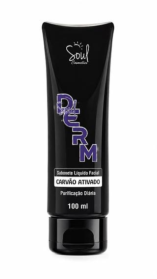 SOUL COSMETICOS DERM SABONETE LIQUIDO FACIAL CARVão ATIVADO 100ML
