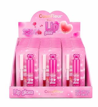 COCOFLEUR beautySHINE 2EM1 LIP GLOSS 24PCS