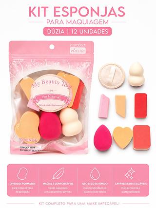 KIT ESPONJAS PARA MAQUIAGEM 12PCS