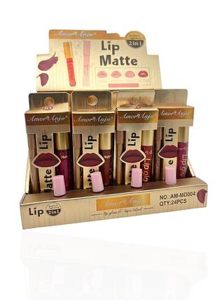 lip matte 2 em 1 lapis + gloss amor anjo (24pç)