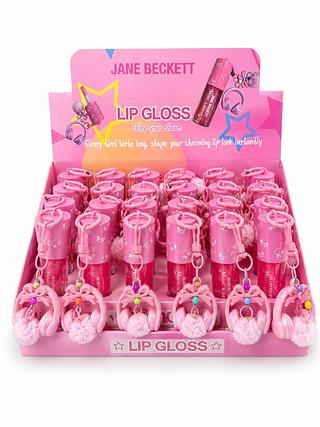 JENE BECKETT LIP GLOSS CHAVEIRO DE FONE 24´PCS