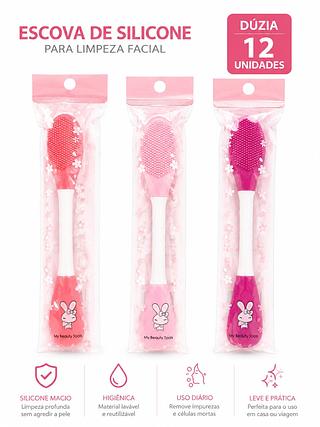 ESCOVA DE SILICONE PARA LIMPEZA FACIAL 12PCS