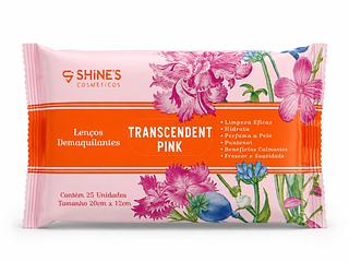 SHINES COSMETICOS LENÇOS DEMAQUILANTES TRANSCENDENT PINK 25UN