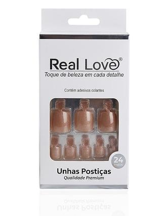 toque de beleza em cada detalhe unhas postiça real love (24 un)