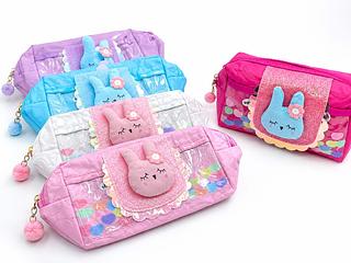 ESTOJO NECESSAIRE FEMININO ORGANIZADOR COELHO COLORIDO VARIADA